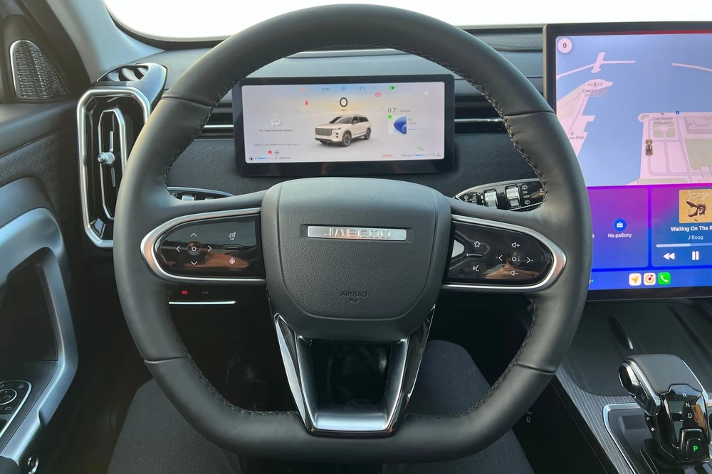 jaecoo J7 тест салон интерьер первый ряд рулевое колесо