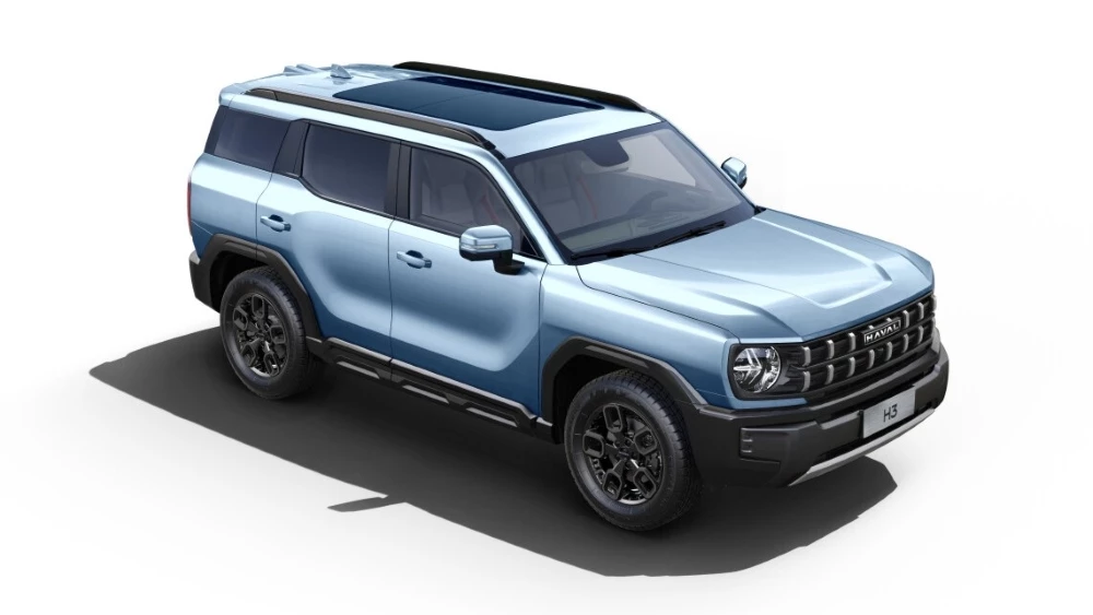 Haval готовит к продаже в России кроссовер H3. Модель уже появилась на сайте бренда Haval H3 для рынка России сбоку спереди сверху