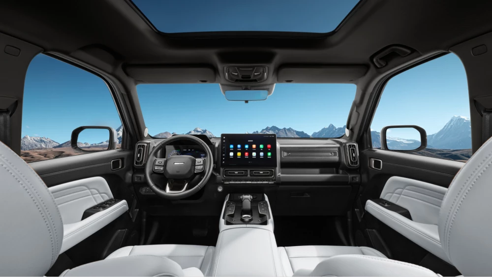 haval raptor 2024 обновлённый салон чёрный белый