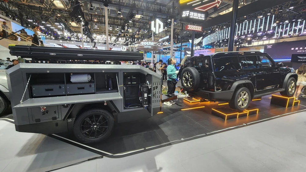 Jetour на пекинском автосалоне T2L с прицепом 