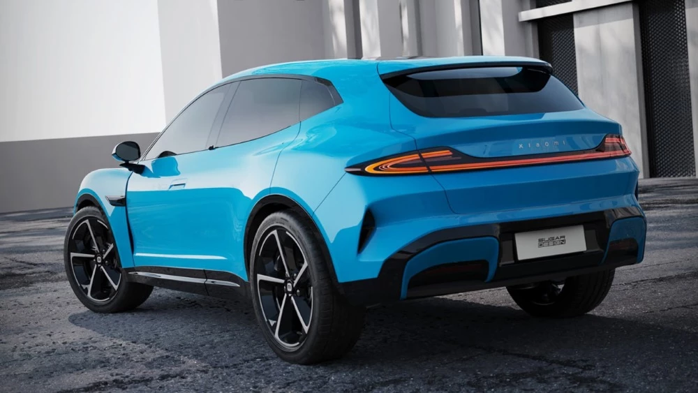 Кроссовер Xiaomi рендер Sugar Design сбоку сзади