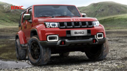 дизельный baic bj40 красный сбоку спереди