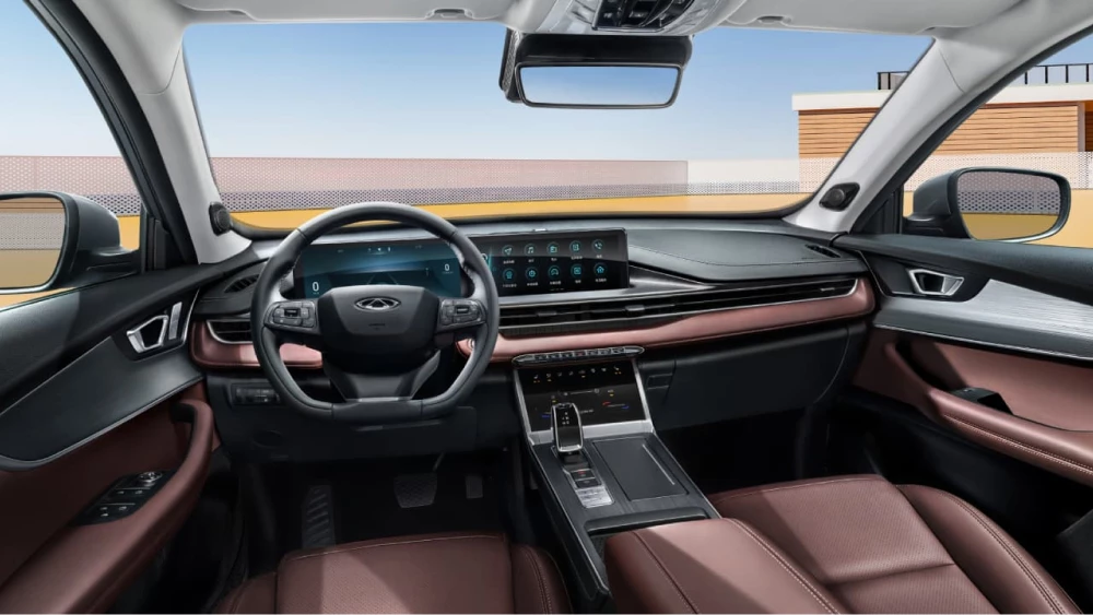 chery tiggo 7 новый салон коричневый 