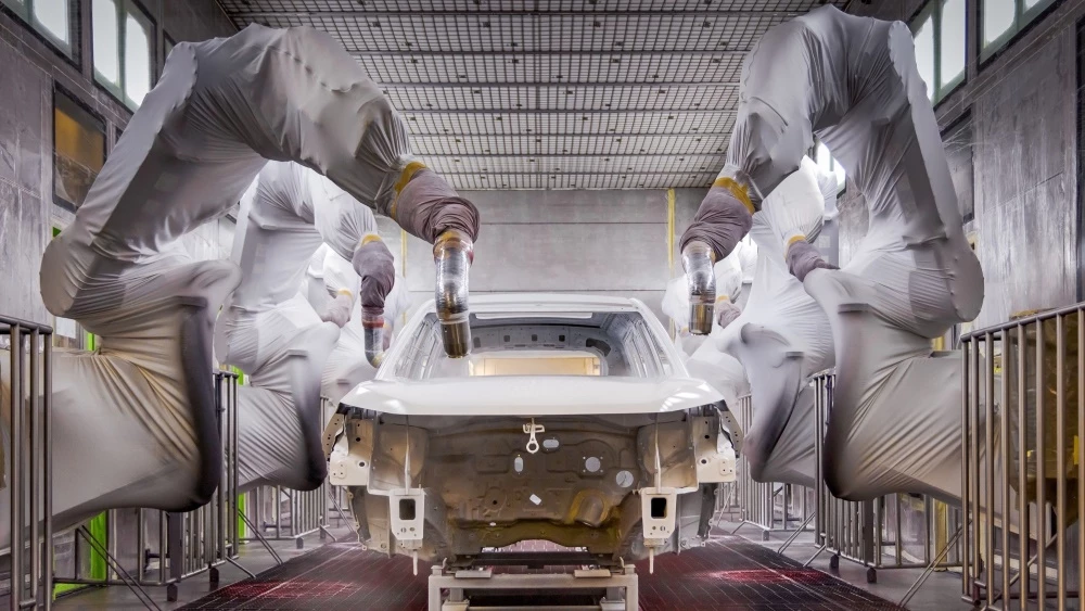 завод «Москвич» производство по полному циклу цех окраски окраска