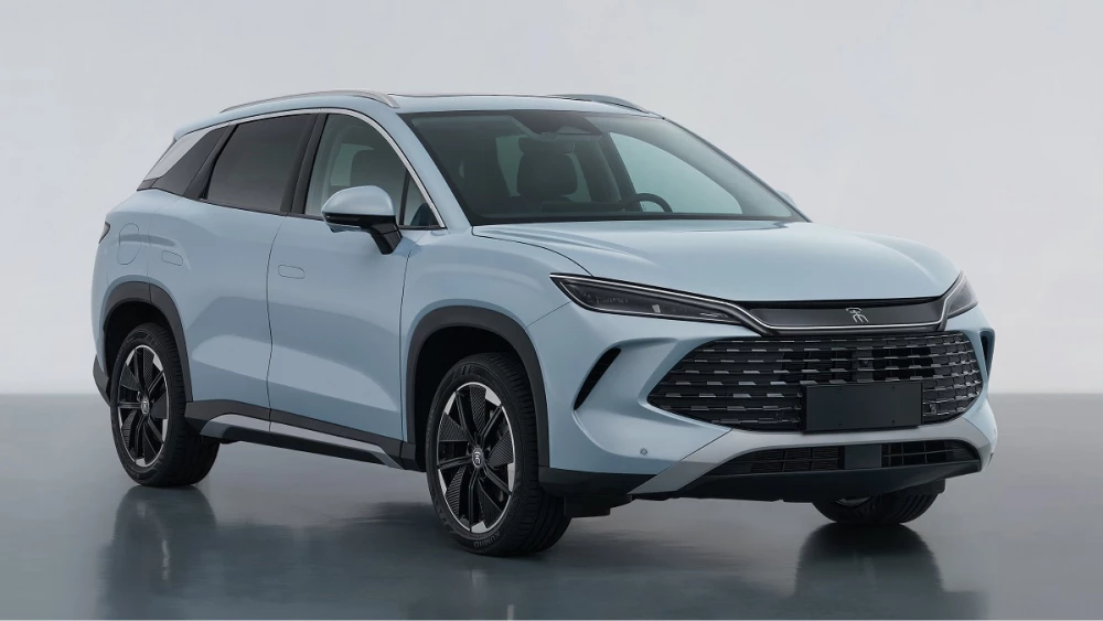 byd song l dmi кроссовер сбоку спереди голубой