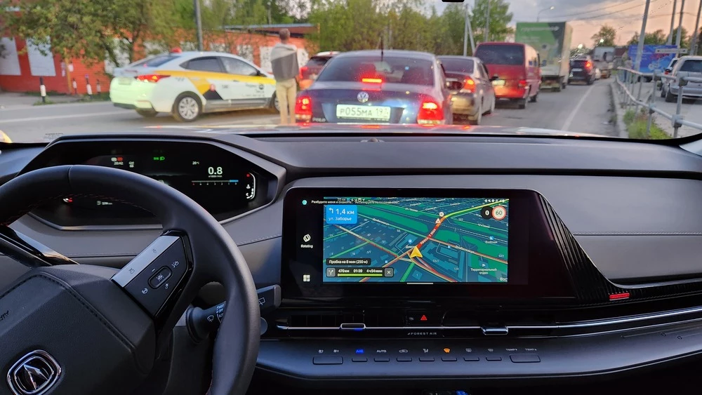 Changan CS55 тест салон интерьер мультимедийная система медиасистема