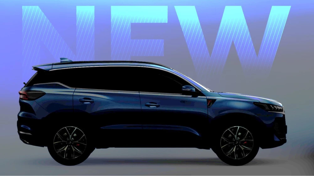 Chery Tiggo 7 pro max новый кроссовер сбоку анонс тизер