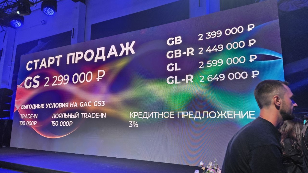 GAC GS3 в России цены комплектации презентация спереди