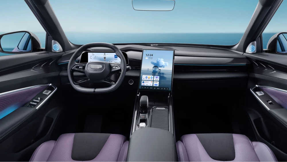 кроссовер geely atlas cool салон фиолетовый