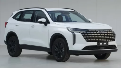 кроссовер Haval H6 Hi4 сбоку спереди белый