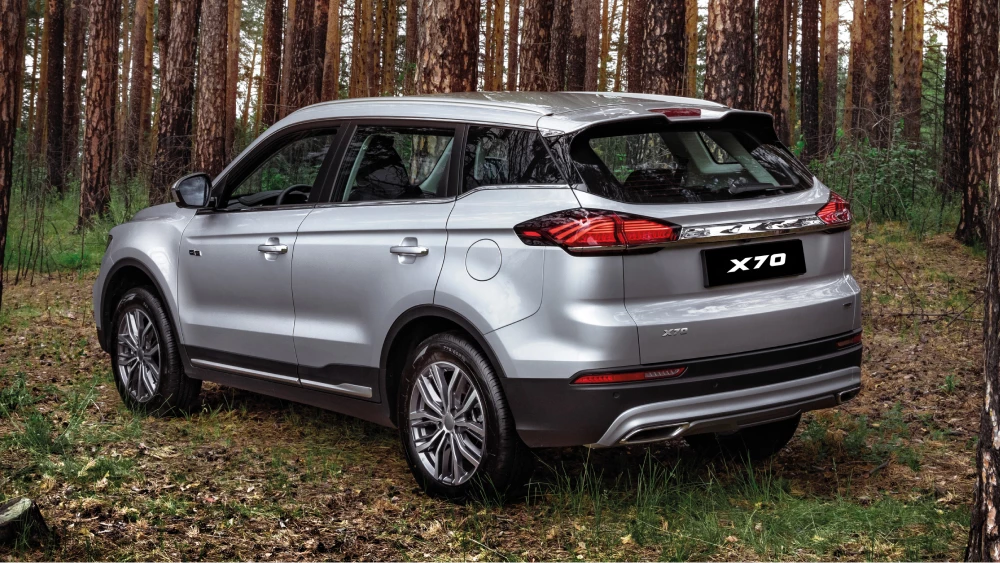 belgee x70 кроссовер сбоку сзади серебряный цена