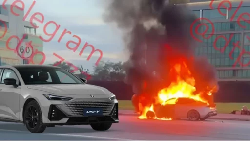 changan uni-v сгорел