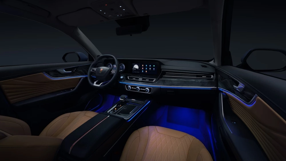 обновленный новый кроссовер Hongqi HS5 интерьер