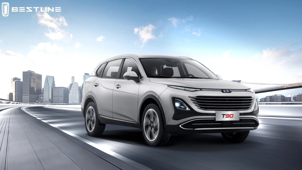 Кроссовер FAW Bestune T90 спереди сбоку