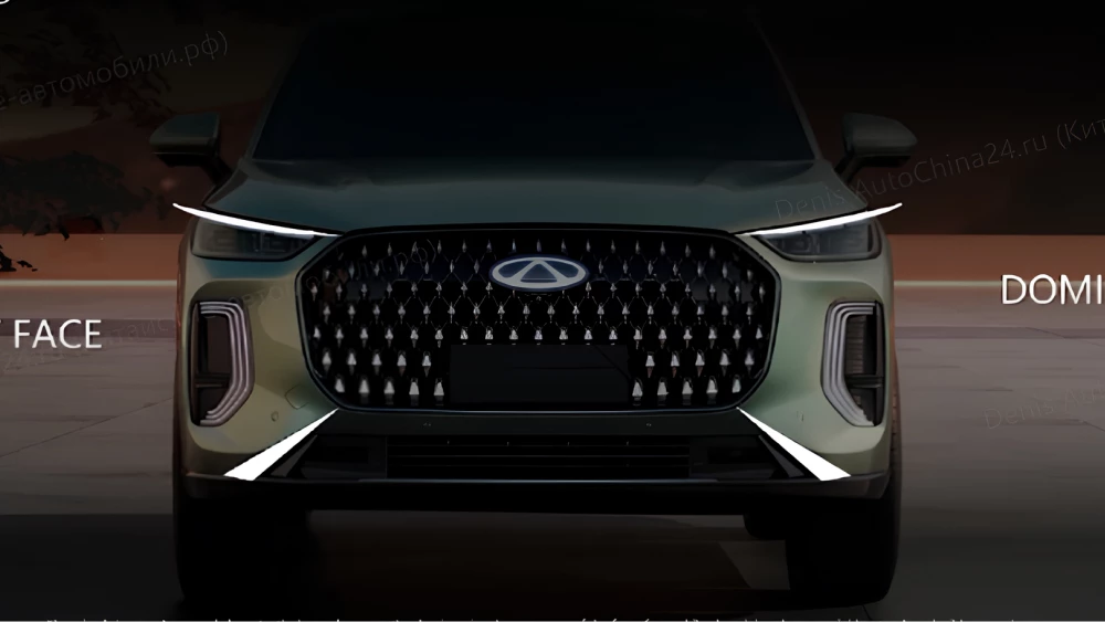 20 лет эволюции. Кроссовер Chery Tiggo 9 представили для России Chery tiggo 9 спереди решетка радиатора