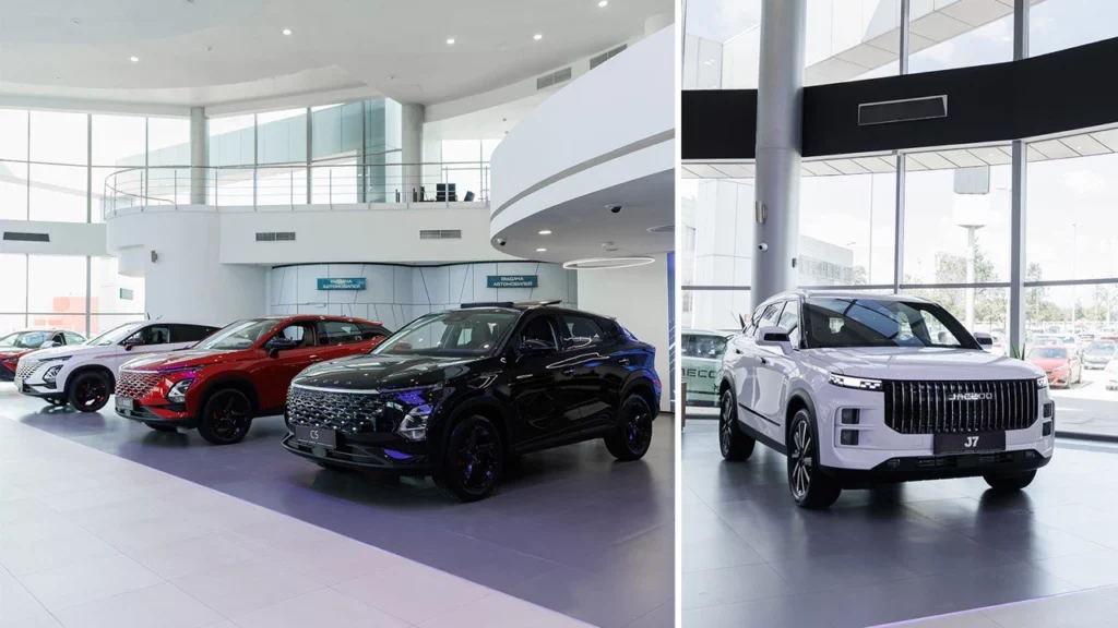 OMODA C5 или JAECOO J7: какой кроссовер выбрать в 2024 году и не прогадать? Omoda C5 Jaecoo J7 у дилера в автосалоне БИЗНЕС КАР какой выбрать