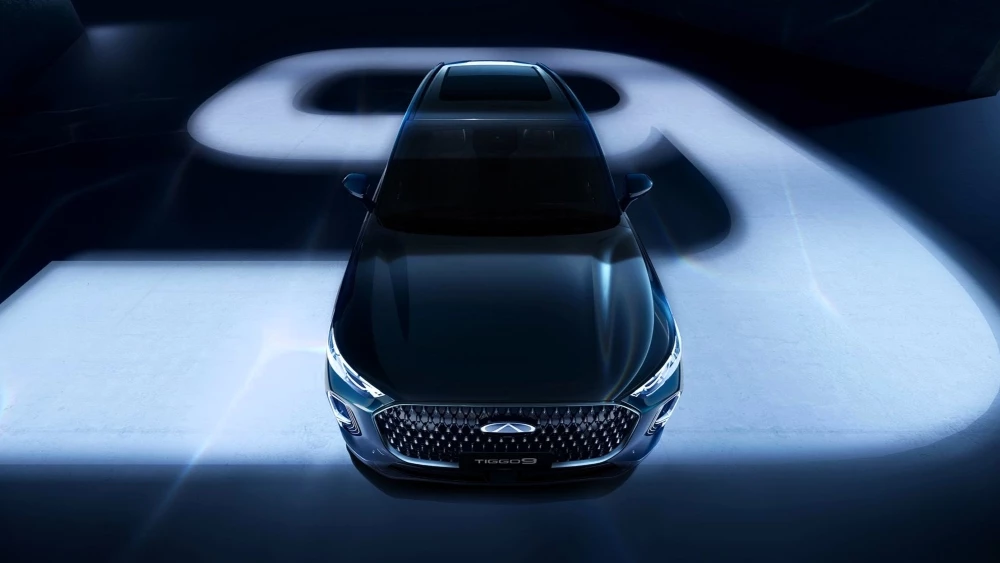 Chery Tiggo 9 для России кроссовер спереди сверху