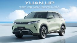 byd yuan up узбекистан сбоку спереди электрический кроссовер зеленый