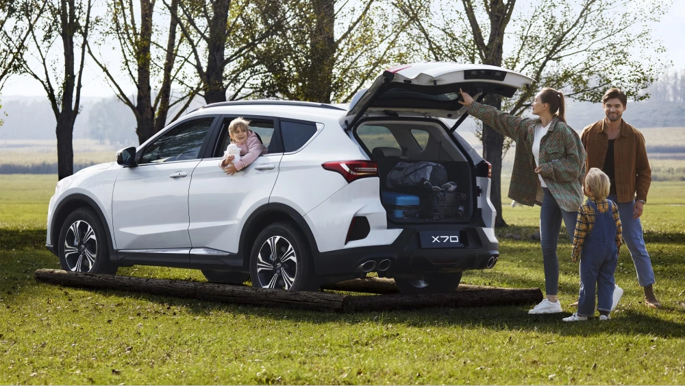 jetour x70 россия кроссовер старт продаж цена сбоку сзади белый