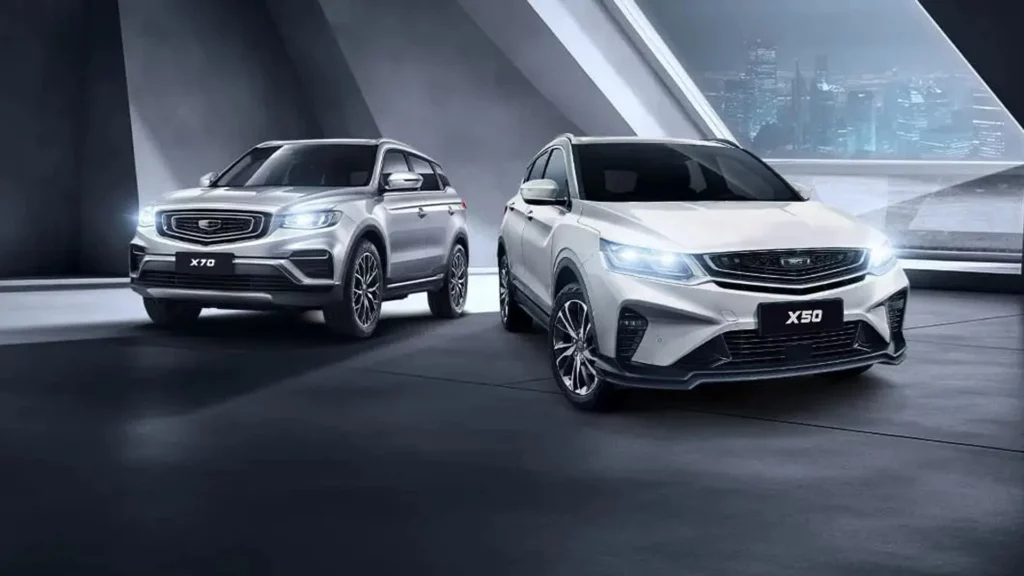 Belgee X50 X70 вместе спереди