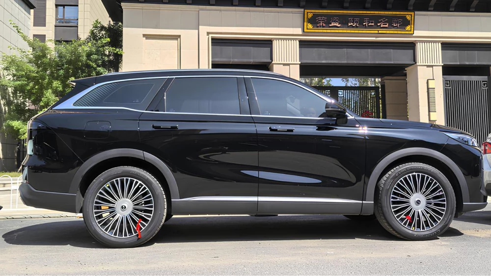 chery tiggo 9 8l отзывы в китае кроссовер сбоку черный