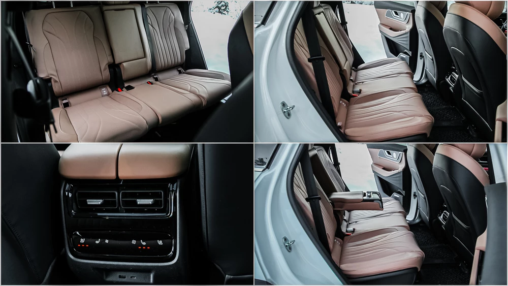Chery Tiggo 9 тест салон интерьер второй ряд сиденья 