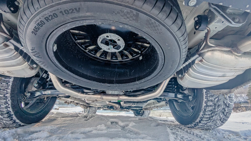 Chery Tiggo 9 тест зимой днище запаска