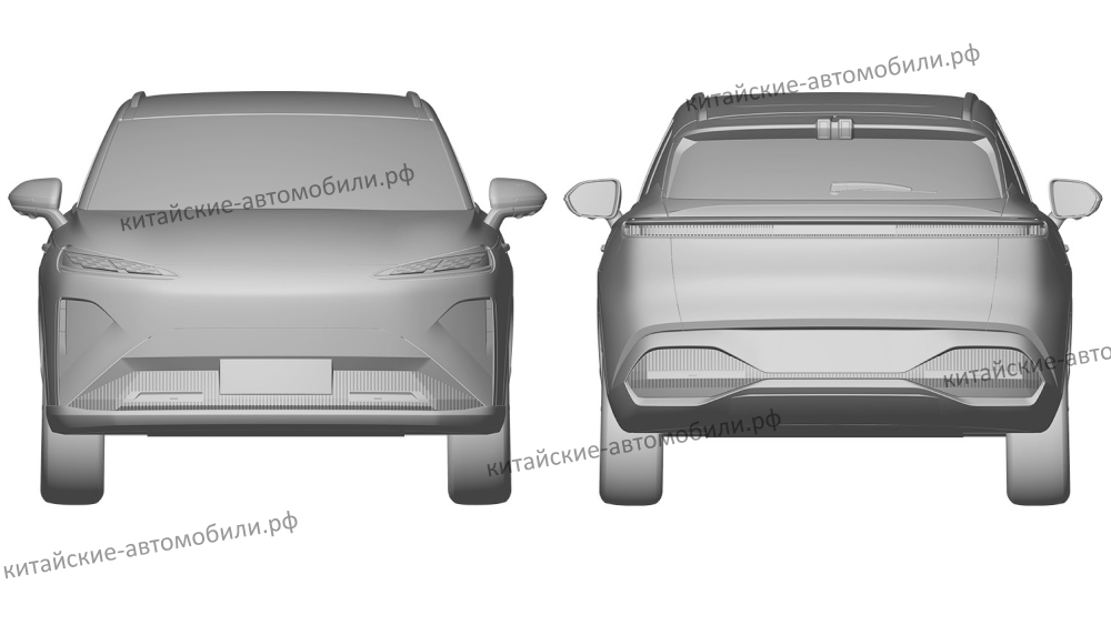 exeed rx новый дизайн купе кроссовер патентные изображения спереди сзади
