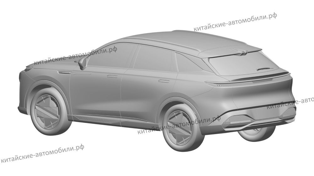 exeed rx новый дизайн купе кроссовер патентные изображения сбоку сзади