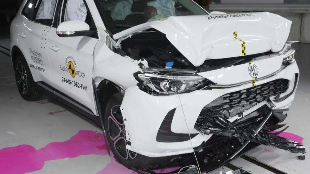 краш-тест кроссовера MG ZS Hybrid по методике Euro NCAP последствия