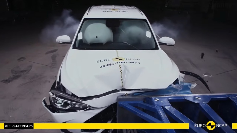 краш-тест кроссовера MG ZS Hybrid по методике Euro NCAP последствия