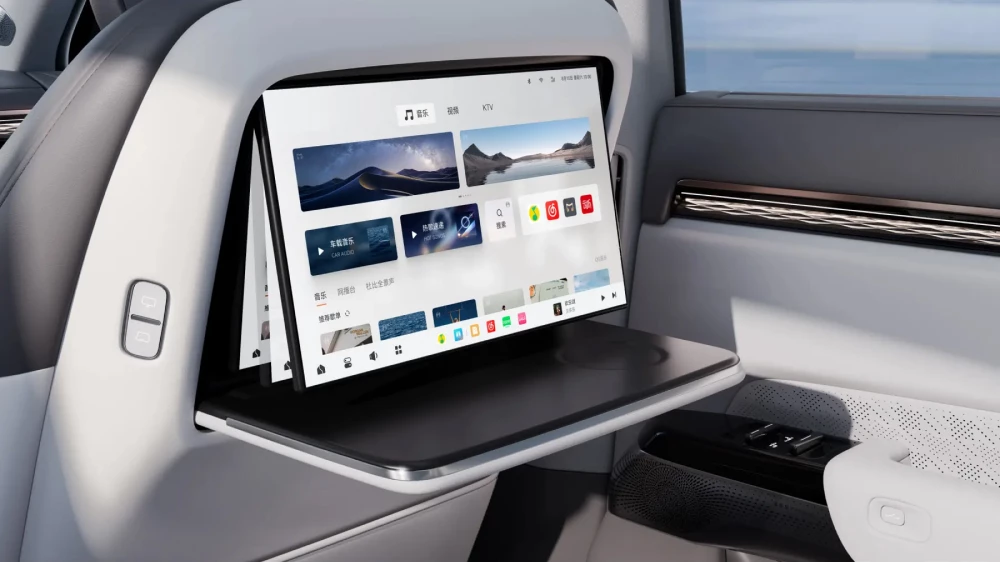 zeekr 7x второй ряд сидений экран столик