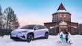 byd sealion 07 ev сбоку спереди кроссовер электрический фиолетовый зима