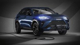 haval h6 gt phev сбоку спереди в австралии купе-кроссовер синий