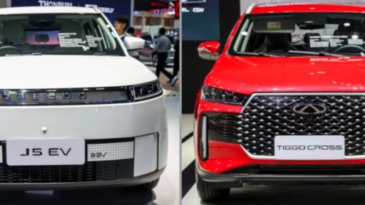 Jaecoo J5 EV Chery Tiggo Cross HEV спереди