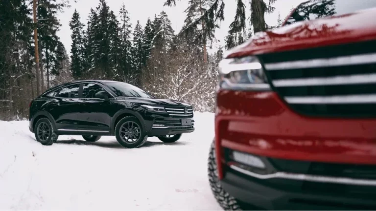 dongfeng fengon ix5 кроссовер сбоку спереди красный черный россия ixen motors