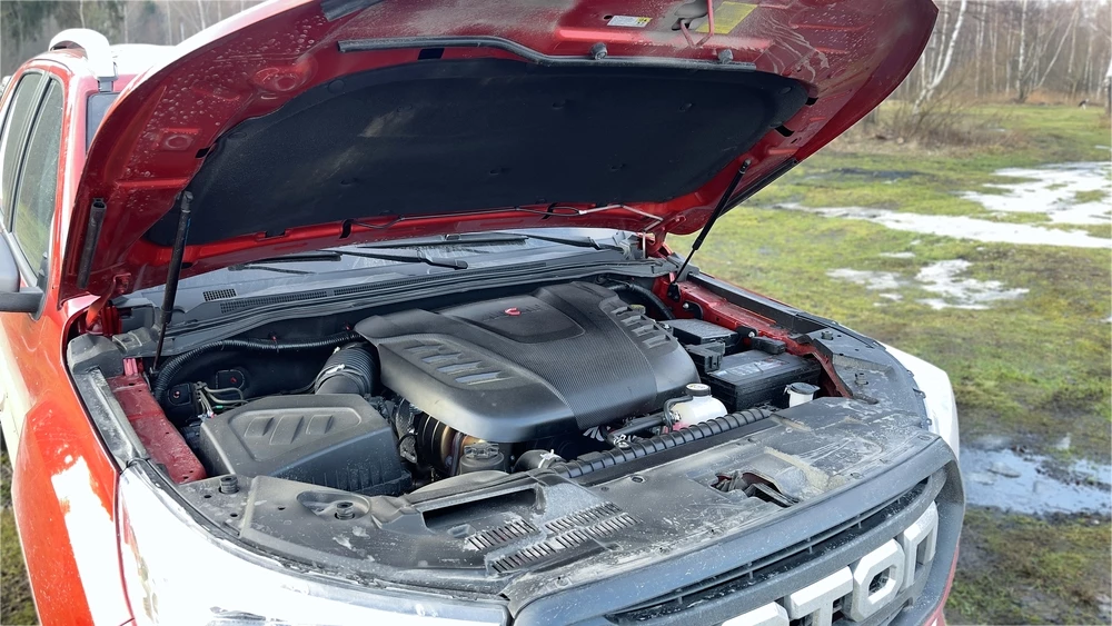 пикап Foton Tunland G7 тест двигатель мотор капот открыт