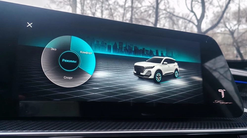 Кроссовер Chery Tiggo 7 Pro Max интерьер режимы движения