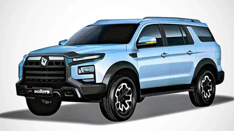 Внедорожник Sollers S9 на базе пикапа JAC T9 Sollers ST9 сбоку спереди