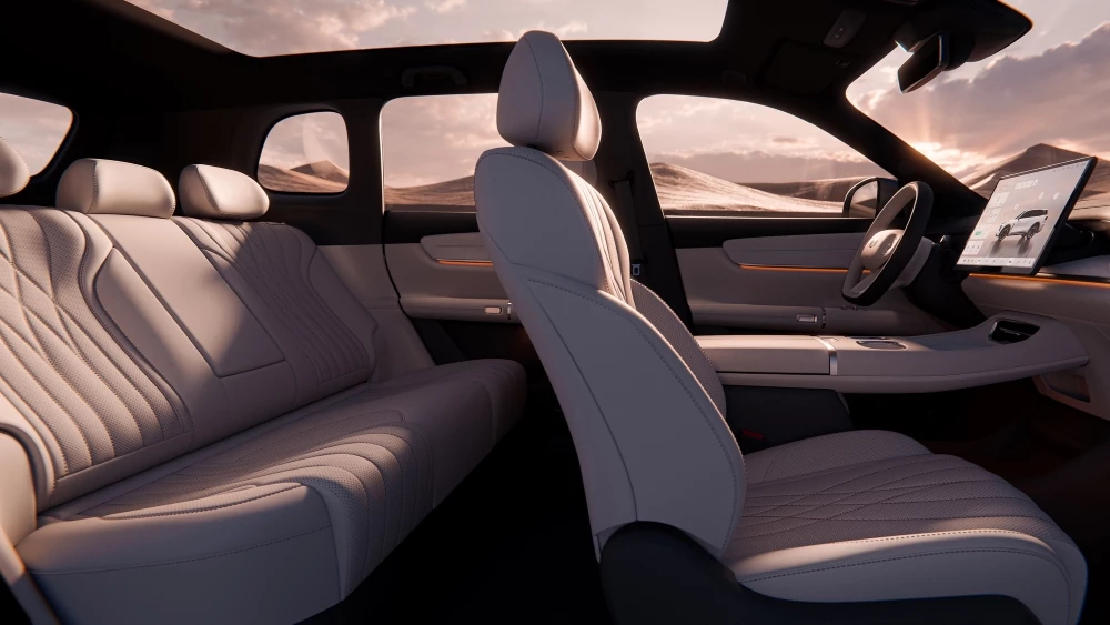 Гибридный кроссовер Changan Qiyuan Q07 салон интерьер сиденья первый второй ряд