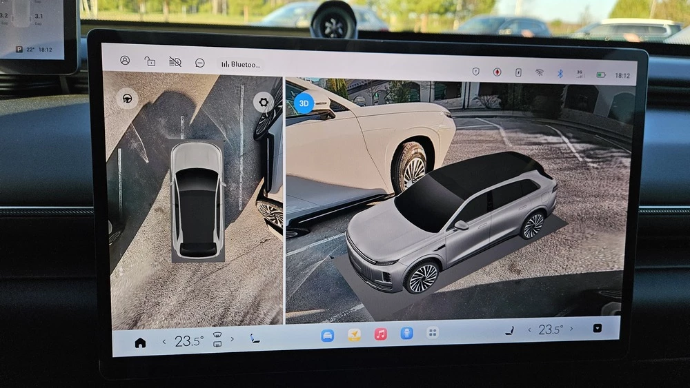 Exlantix ET тест салон интерьер мультимедиа медиасистема камеры заднего вида круговой обзор