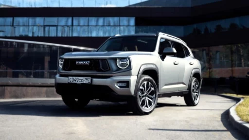 haval h7 сбоку спереди кроссовер серый