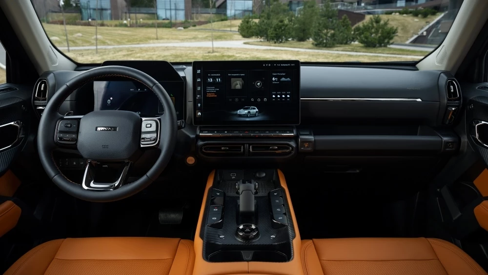 кроссовер haval h7 салон терракотово-черный