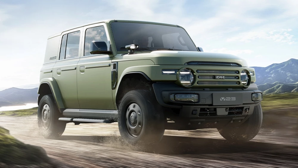 Chery iCar v23 сбоку спереди пакет ретростайлинга bj212