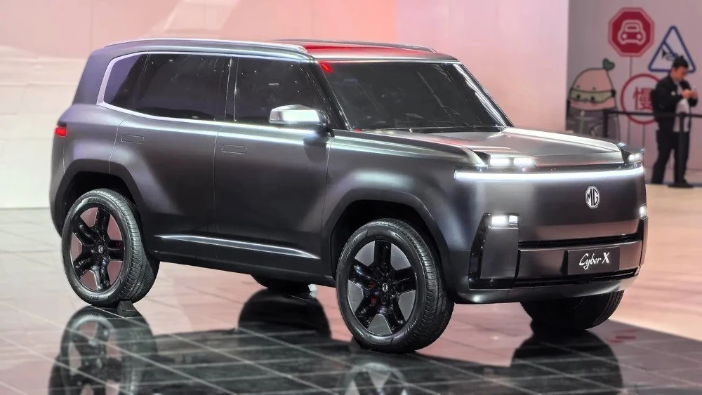 MG Cyber X шанхай шанхайский автосалон 2025 сбоку спереди