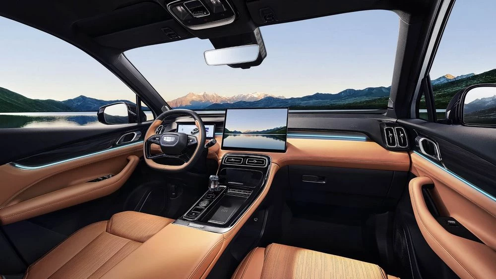 Geely Atlas четвертого поколения обновленный новый салон интерьер