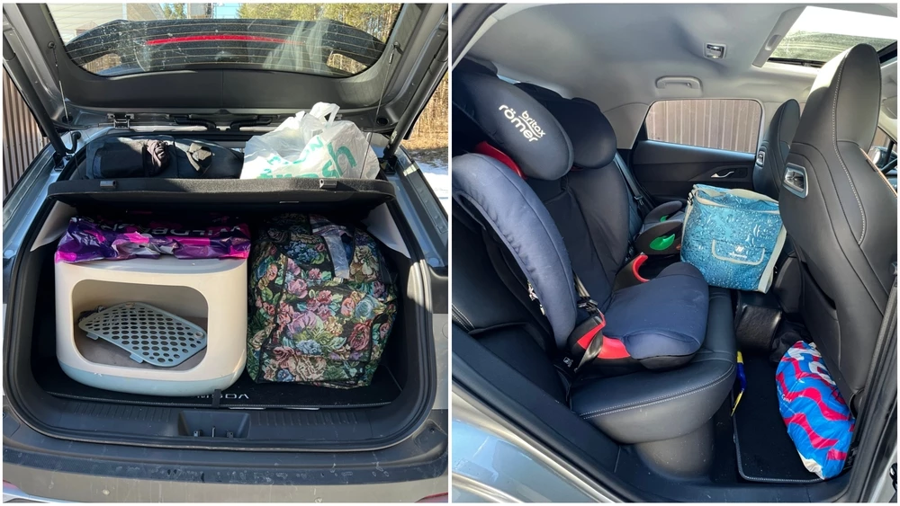 обновленный Omoda C5 FL рестайлинг тест салон интерьер вместимость детские кресла