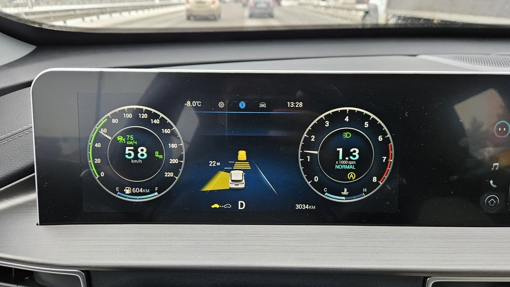 Chery Tiggo 4 тест салон интерьер приборная панель режим движения