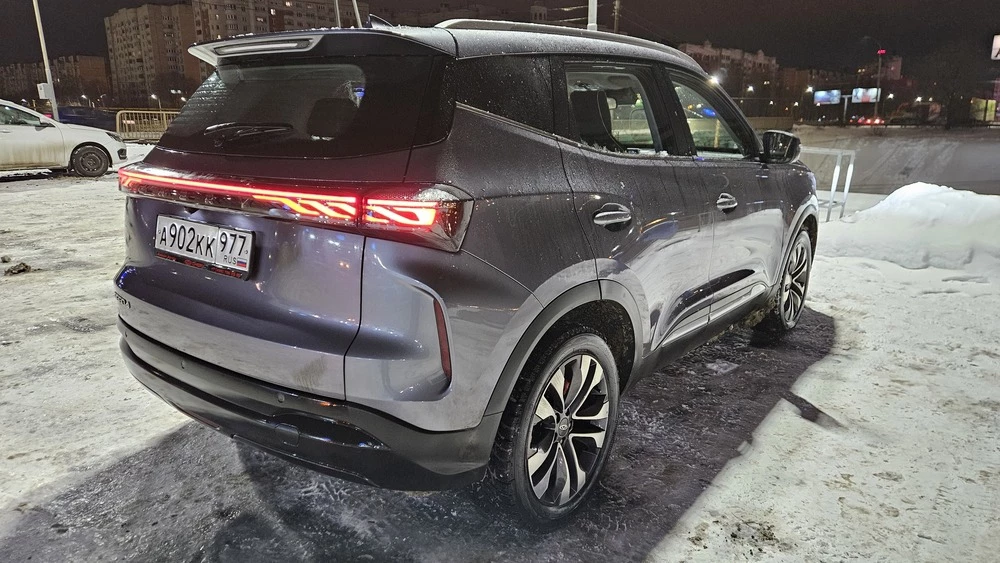 Chery Tiggo 4 сбоку сзади тест вечеhybq свет фонарь