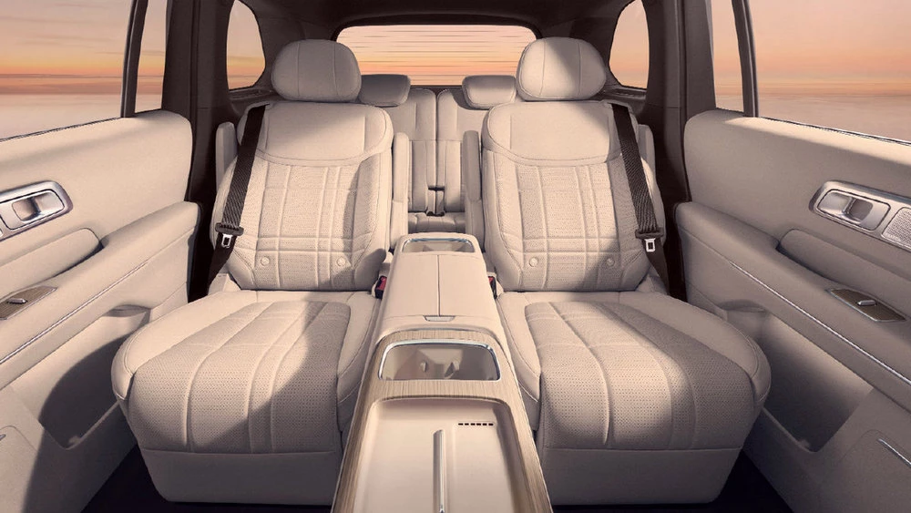 Deepal S09 салон интерьер второй ряд